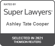 Rated by Super Lawyers | Ashley Tate Cooper | Selected in 2021 | Thomson Reuters